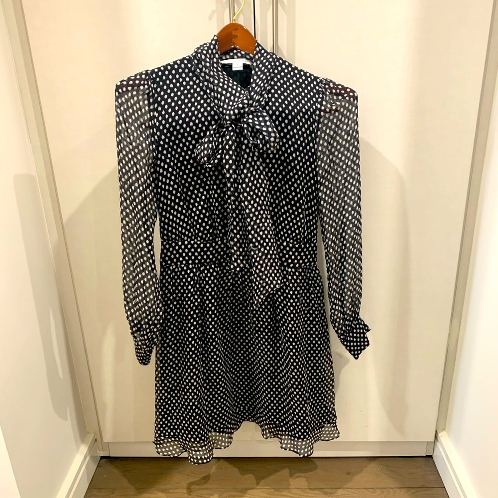 Diane von Furstenberg polka dot dress, size 6